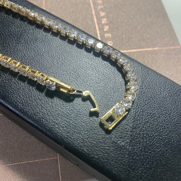 NEW Women's Yellow Gold Colour Crystal Bracelet - Picture 4 of 6